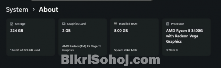 Ryzen 5 3400G Full Desktop (Emergency Sale)